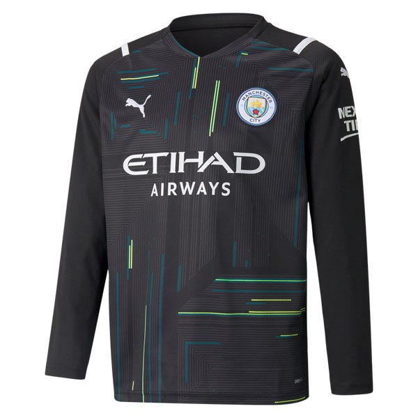 Authentic Camiseta Manchester City Portero ML 2021-2022 Negro
